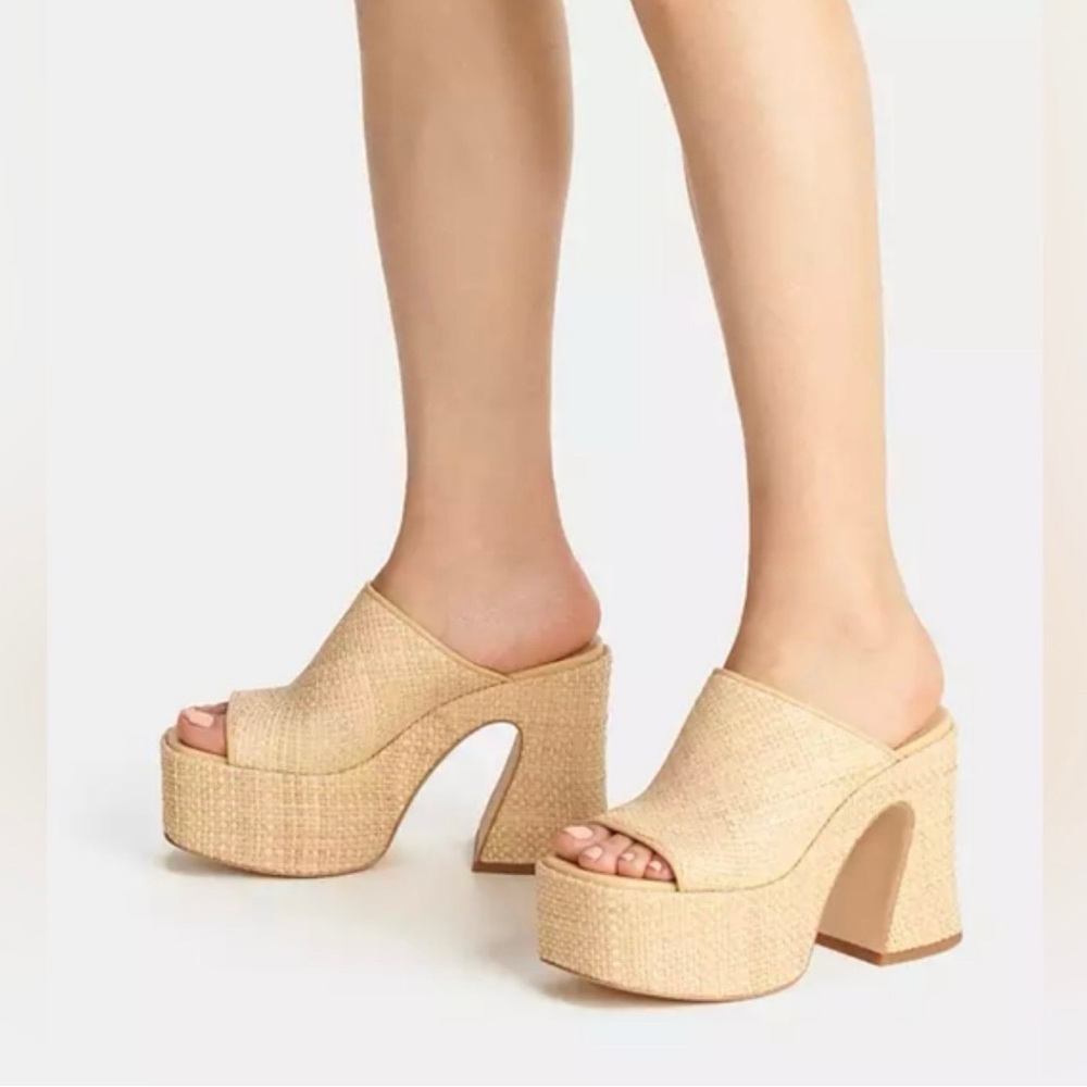 Bobi Straw Platform Sandals